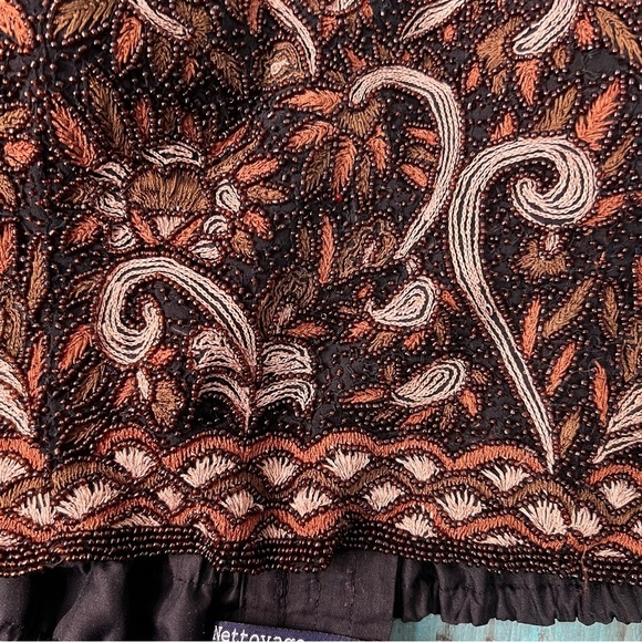 Tristan & Iseut Beaded Bohemian Crop Top Size Medium - Picture 3 of 15